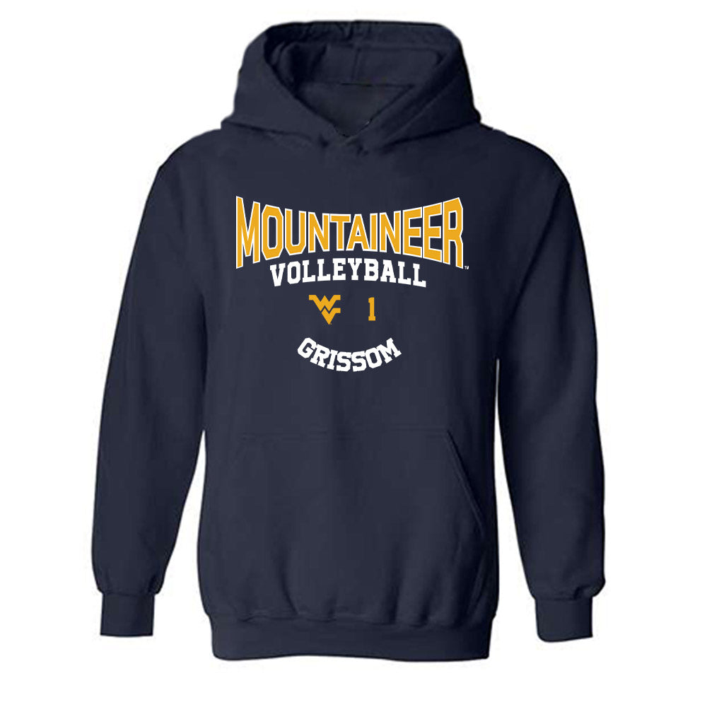 West Virginia - NCAA Women's Volleyball : Tally Grissom - Classic Fashion Shersey Hooded Sweatshirt-0