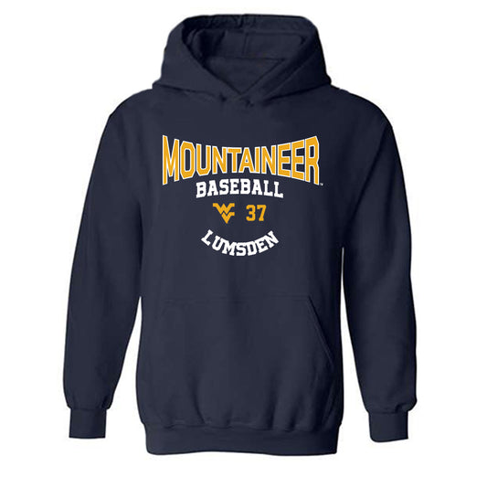West Virginia - NCAA Baseball : Benjamin Lumsden - Hooded Sweatshirt Classic Fashion Shersey