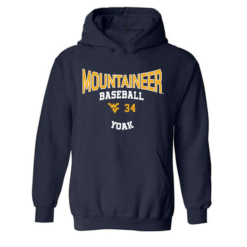 West Virginia - NCAA Baseball : Bryant Yoak - Classic Fashion Shersey Hooded Sweatshirt-0