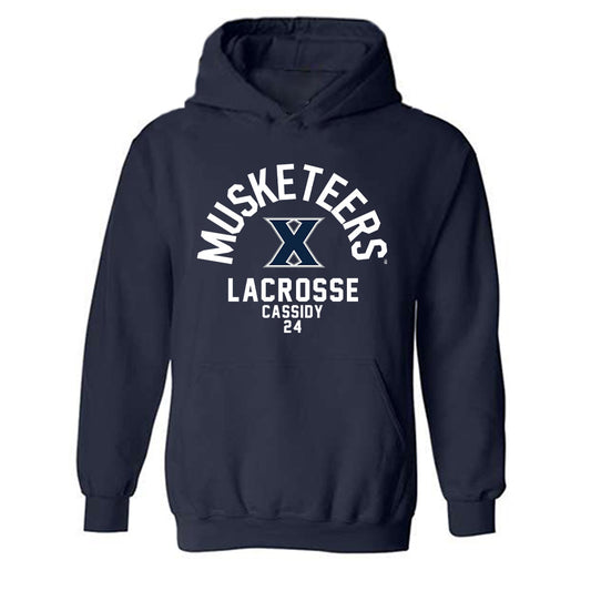 Xavier - NCAA Women's Lacrosse : Julie Cassidy - Hooded Sweatshirt Classic Fashion Shersey