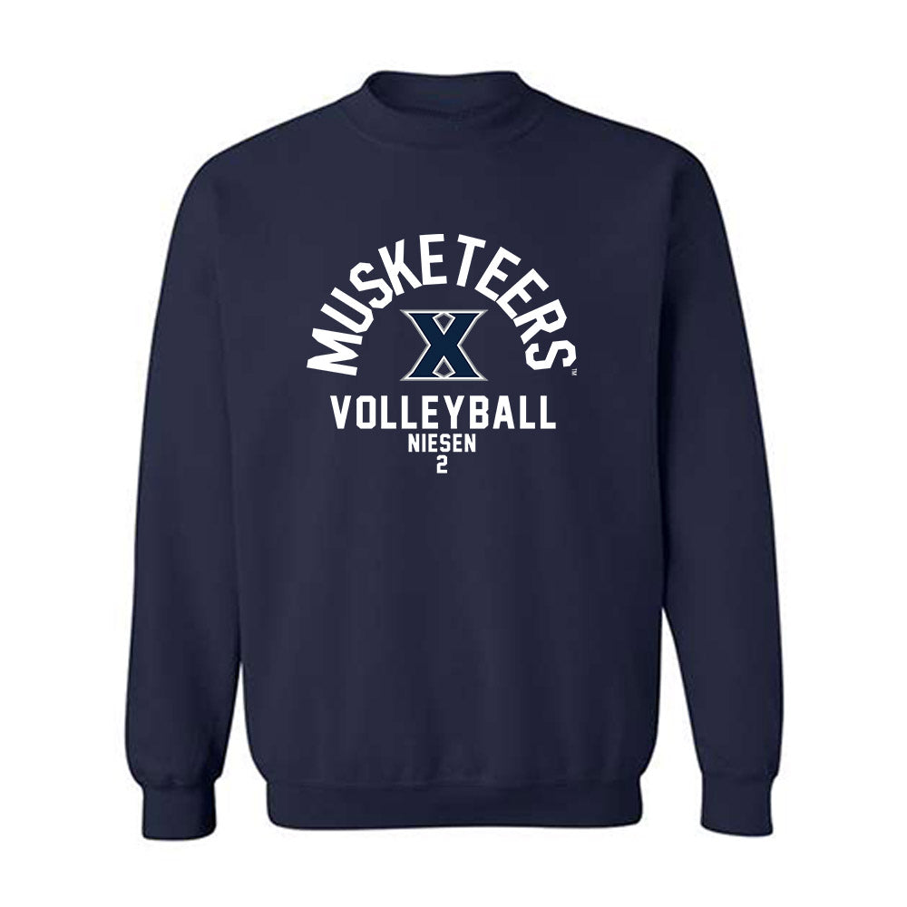 Xavier - NCAA Women's Volleyball : Kelsey Niesen - Fashion Shersey Crewneck Sweatshirt-0