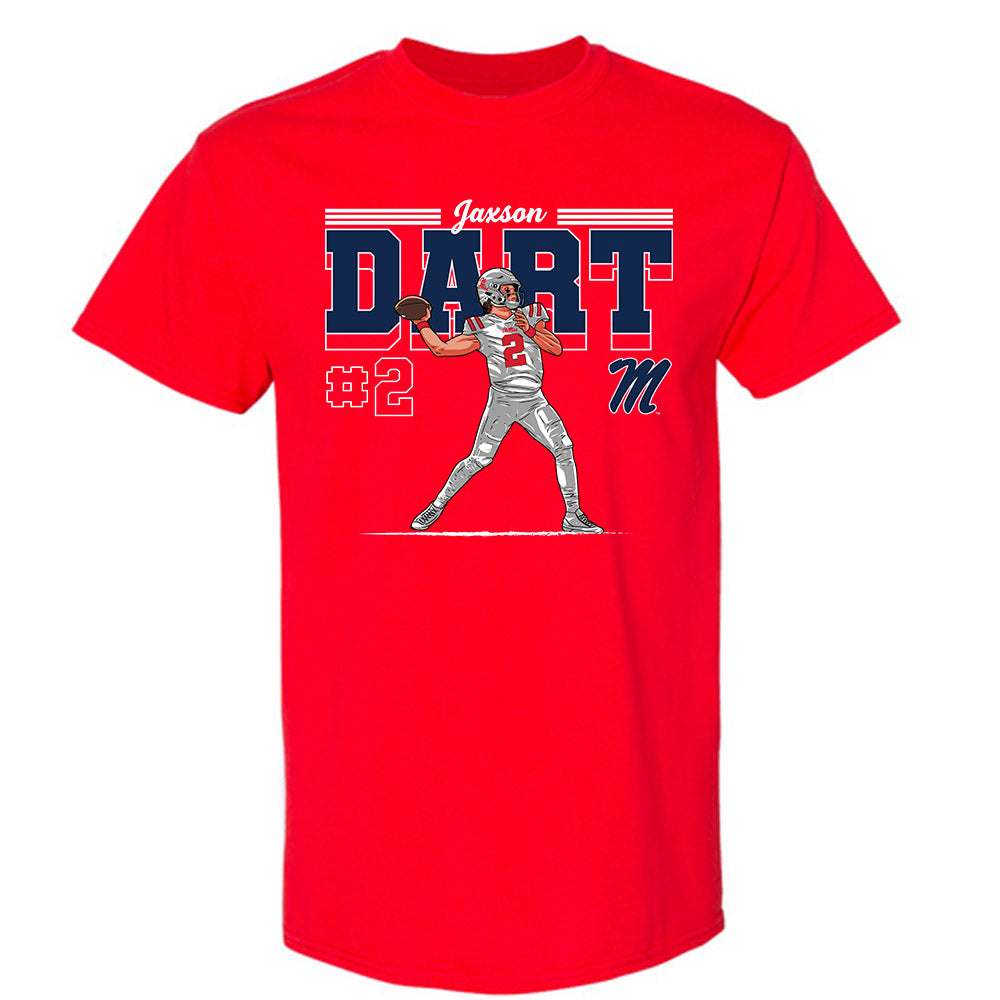 Ole Miss - NCAA Football : Jaxson Dart - T-Shirt-0