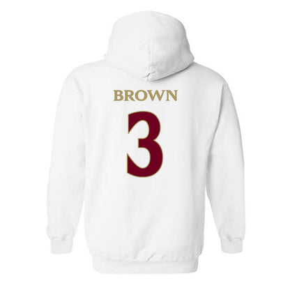 Elon - NCAA Football : Kahmari Brown - Classic Fashion Shersey Hooded Sweatshirt-1