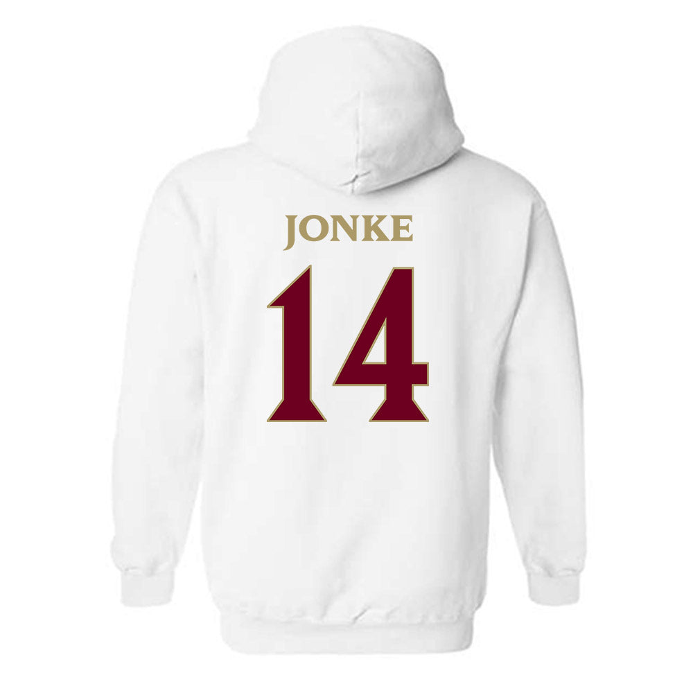 Elon - NCAA Men's Soccer : Weston Jonke - Classic Fashion Shersey Hooded Sweatshirt-1