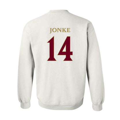 Elon - NCAA Men's Soccer : Weston Jonke - Classic Fashion Shersey Crewneck Sweatshirt-1