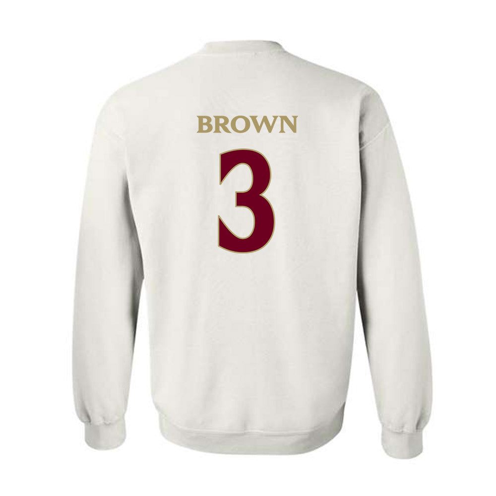 Elon - NCAA Football : Kahmari Brown - Classic Fashion Shersey Crewneck Sweatshirt-1