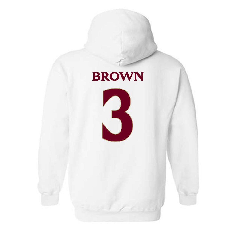 Elon - NCAA Football : Kahmari Brown - Classic Fashion Shersey Hooded Sweatshirt-1