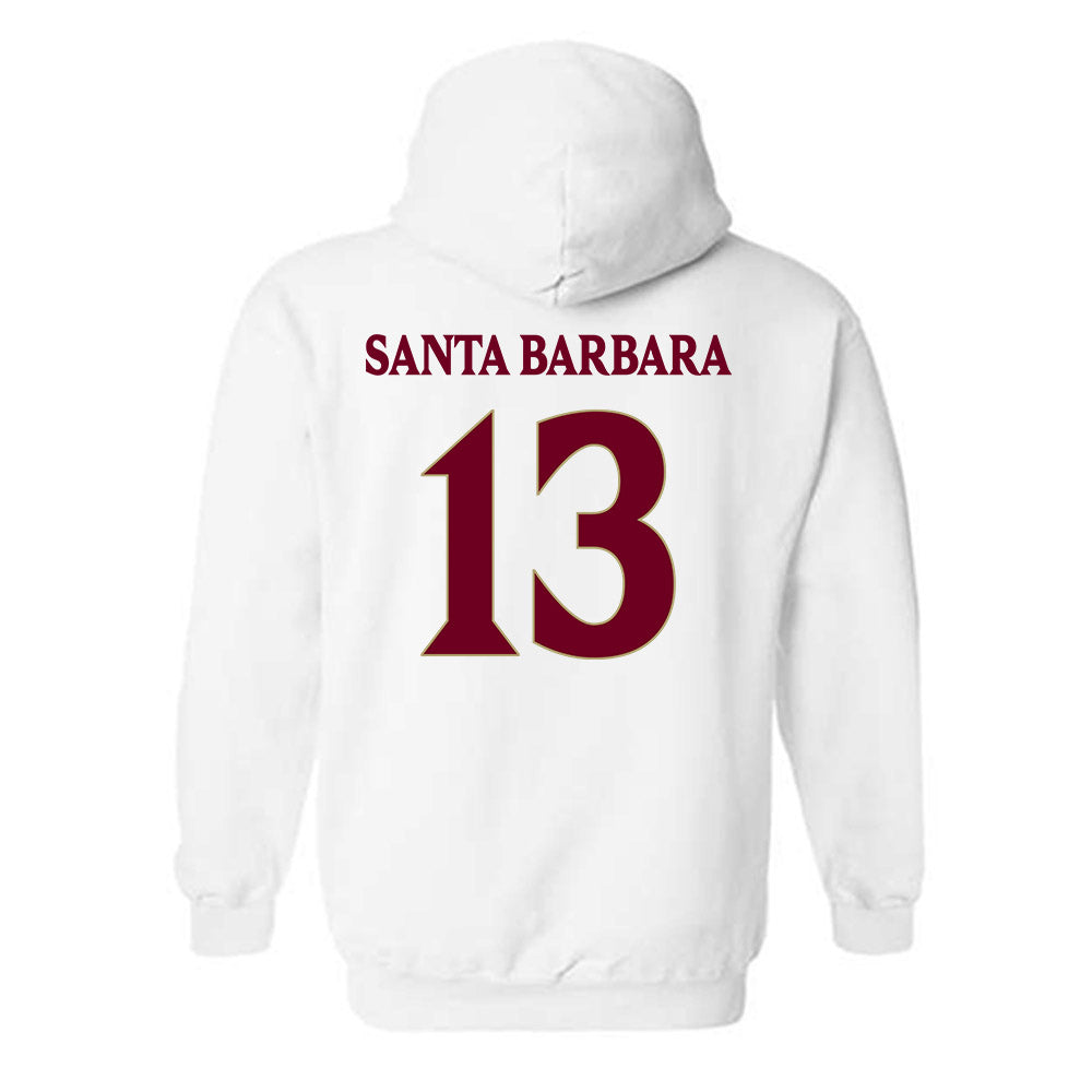Elon - NCAA Women's Lacrosse : Mj Santa Barbara - Classic Fashion Shersey Hooded Sweatshirt-1