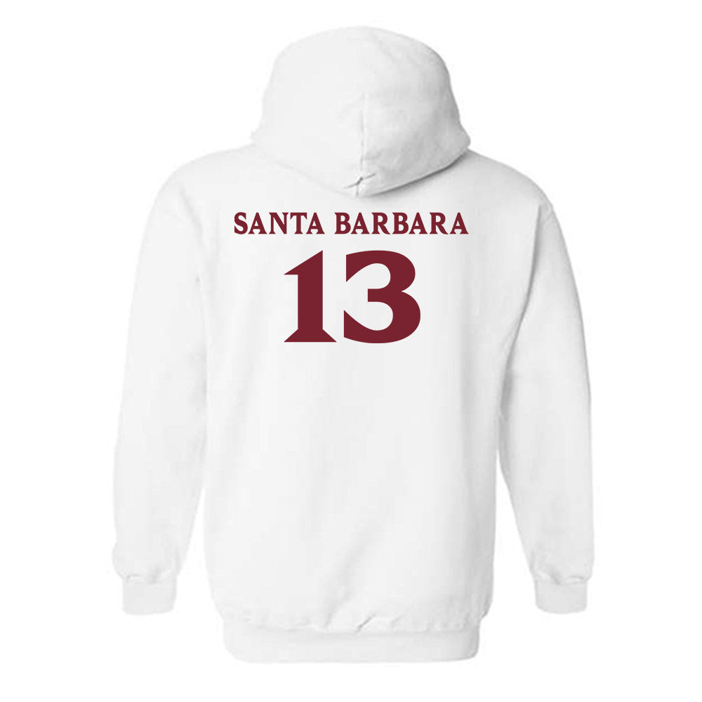 Elon - NCAA Women's Lacrosse : Mj Santa Barbara - Classic Fashion Shersey Hooded Sweatshirt-1