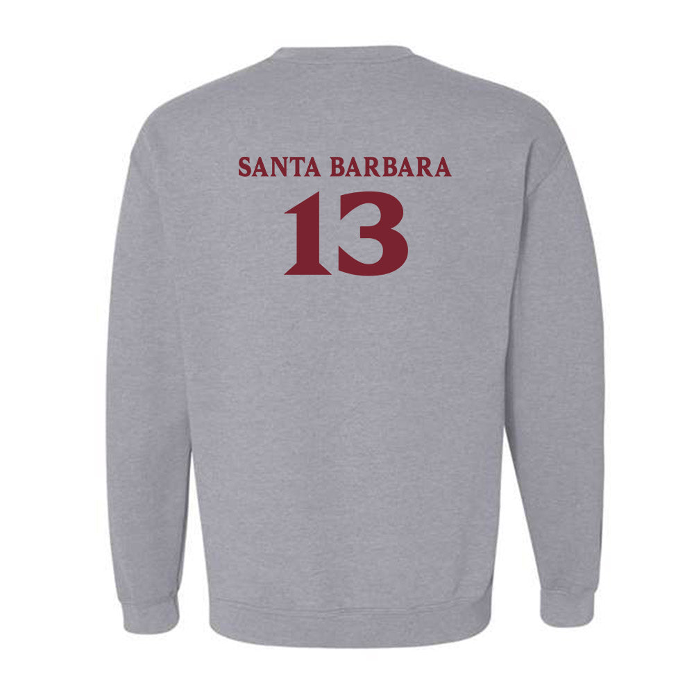Elon - NCAA Women's Lacrosse : Mj Santa Barbara - Classic Fashion Shersey Crewneck Sweatshirt-1