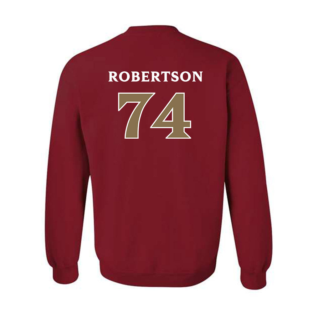 Elon - NCAA Football : Webb Robertson - Classic Fashion Shersey Crewneck Sweatshirt-1