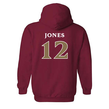 Elon - NCAA Football : Eric Jones - Classic Fashion Shersey Hooded Sweatshirt-1