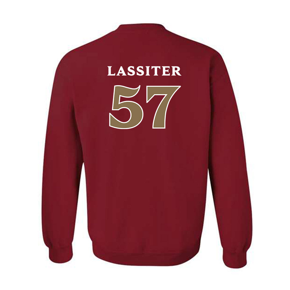 Elon - NCAA Football : Demari Lassiter - Classic Fashion Shersey Crewneck Sweatshirt-1