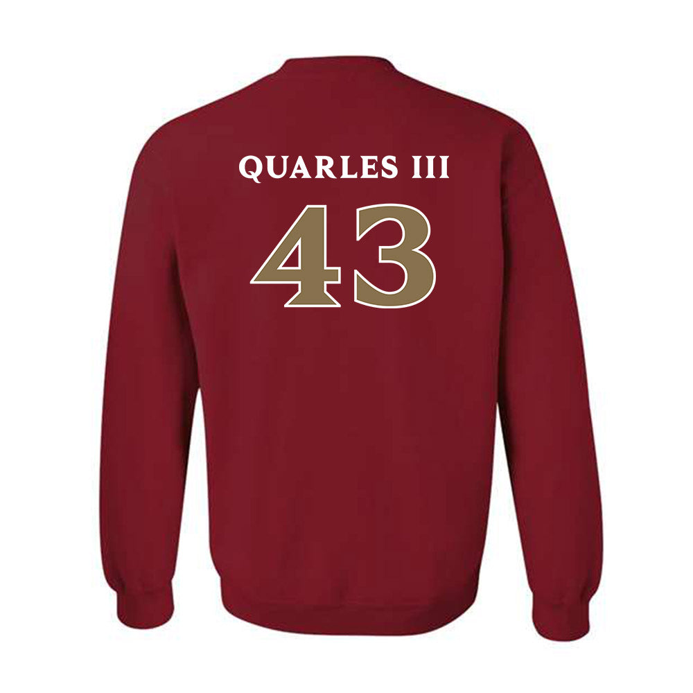 Elon - NCAA Football : Douglas Quarles III - Classic Fashion Shersey Crewneck Sweatshirt-1