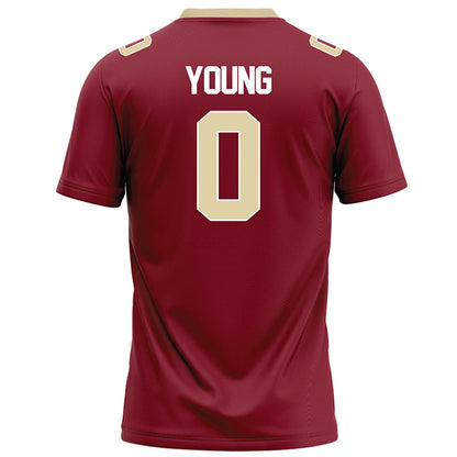 Elon - NCAA Football : Tj Young - Maroon Football Jersey