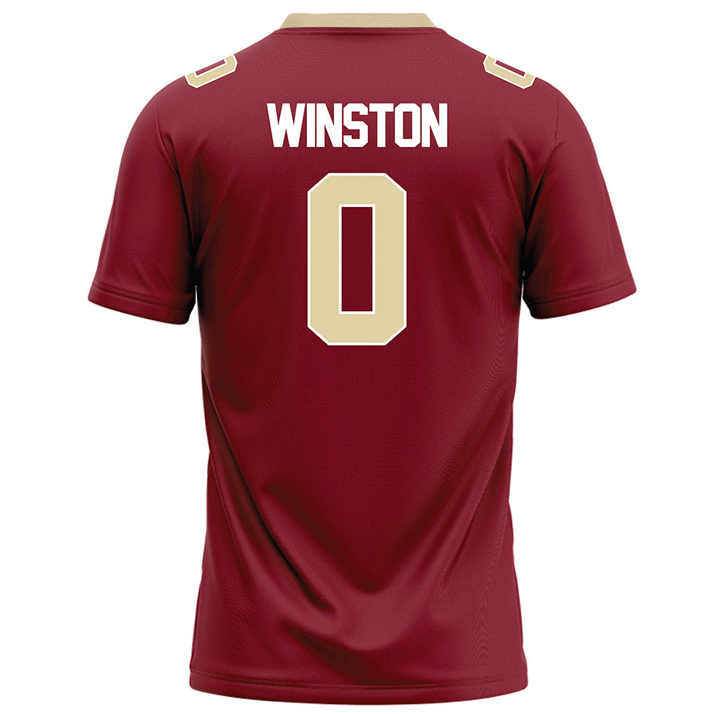 Elon - NCAA Football : Zimere Winston - Maroon Football Jersey