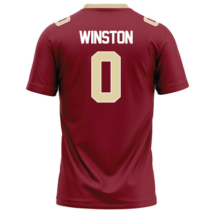 Elon - NCAA Football : Zimere Winston - Maroon Football Jersey