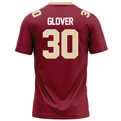 Elon - NCAA Football : Jordan Glover - Maroon Football Jersey-1