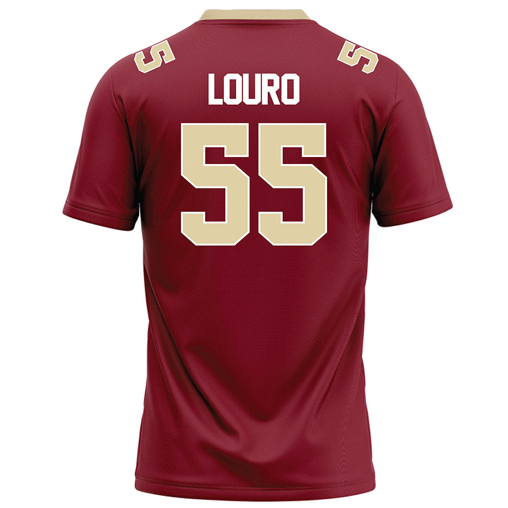 Elon - NCAA Football : Jake Louro - Maroon Football Jersey-1