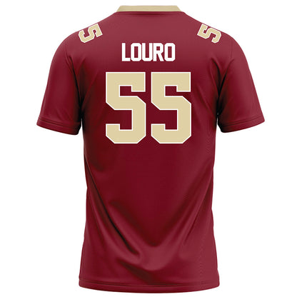 Elon - NCAA Football : Jake Louro - Maroon Football Jersey-1