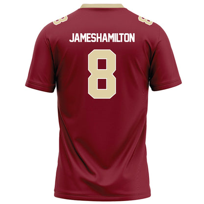 Elon - NCAA Football : Darren James-Hamilton - Maroon Football Jersey-1