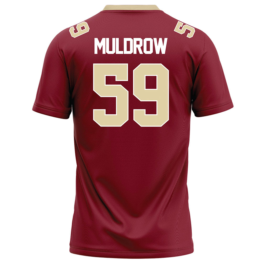 Elon - NCAA Football : Michael Muldrow - Maroon Football Jersey-1
