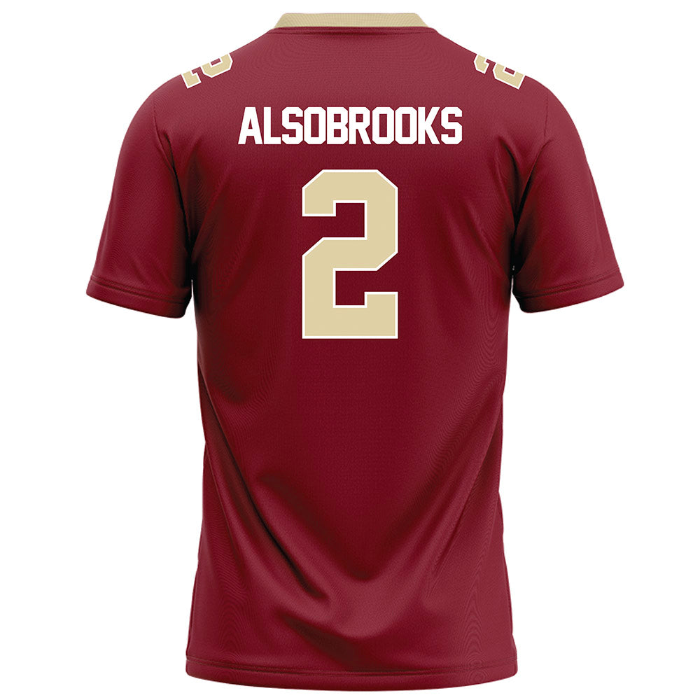 Elon - NCAA Football : Senquavious Alsobrooks - Maroon Football Jersey-1