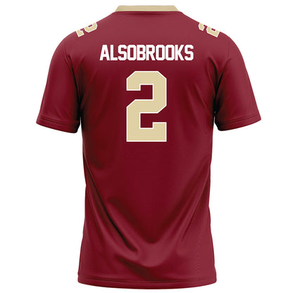 Elon - NCAA Football : Senquavious Alsobrooks - Maroon Football Jersey-1