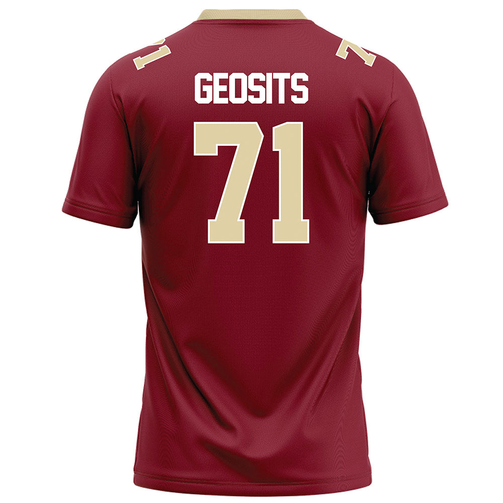 Elon - NCAA Football : Frank Geosits - Maroon Football Jersey-1