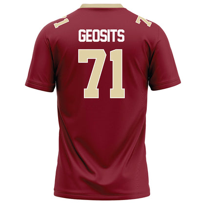 Elon - NCAA Football : Frank Geosits - Maroon Football Jersey-1
