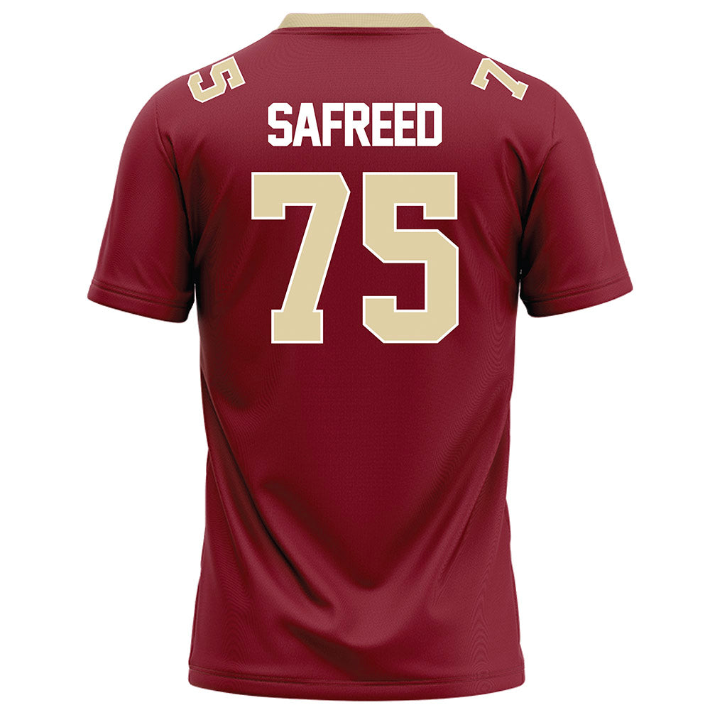 Elon - NCAA Football : Evan Safreed Safreed - Maroon Football Jersey-1