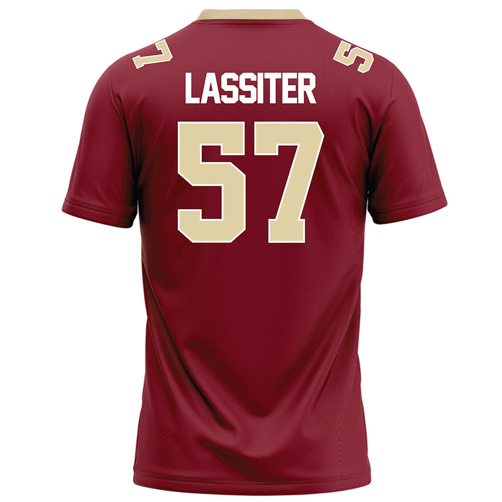 Elon - NCAA Football : Demari Lassiter - Maroon Football Jersey-1