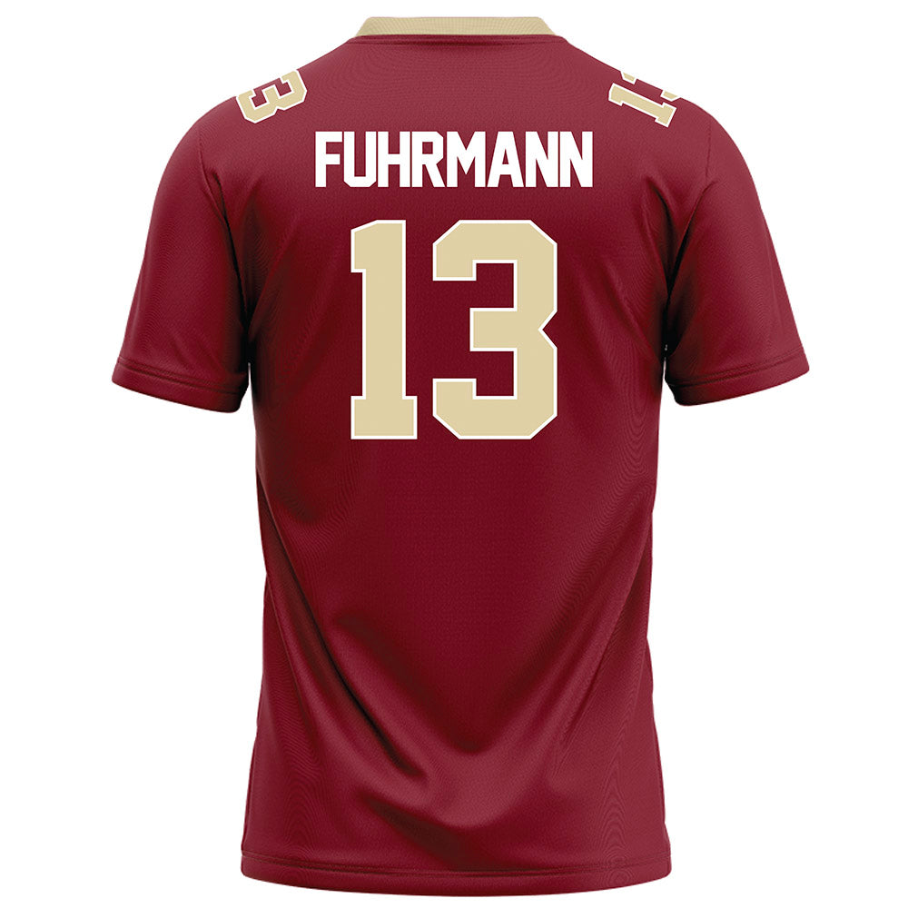 Elon - NCAA Football : Isaiah Fuhrmann - Maroon Football Jersey-1