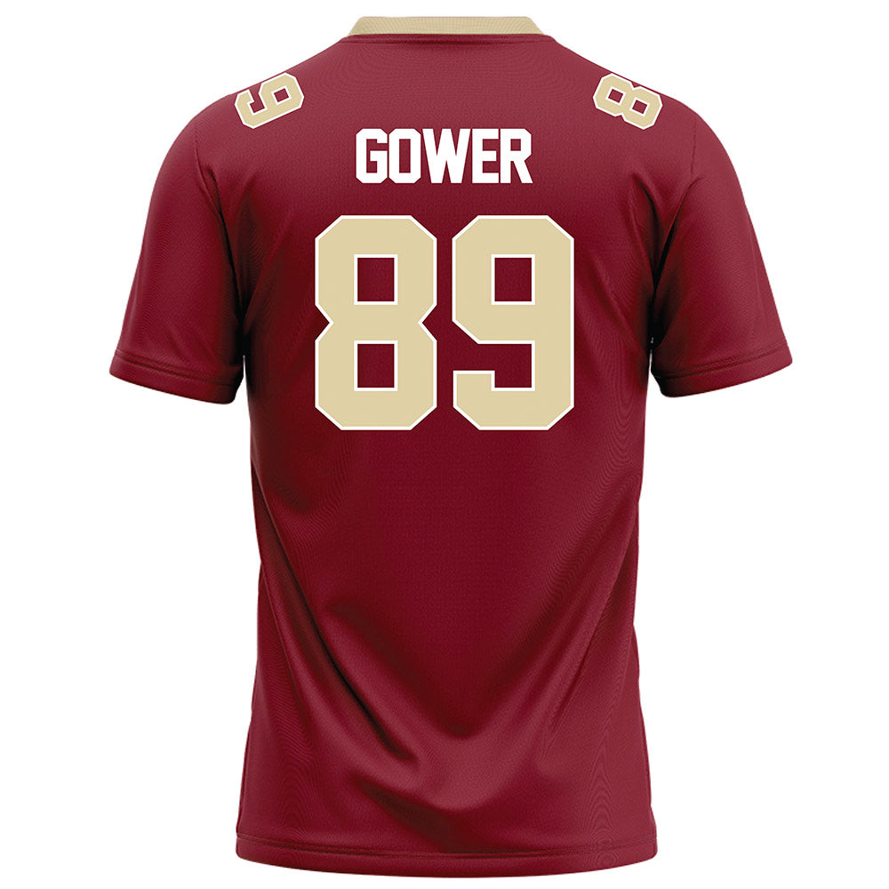 Elon - NCAA Football : Braden Gower - Maroon Football Jersey-1