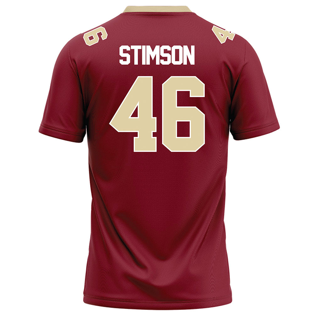 Elon - NCAA Football : Carter Stimson - Maroon Football Jersey-1