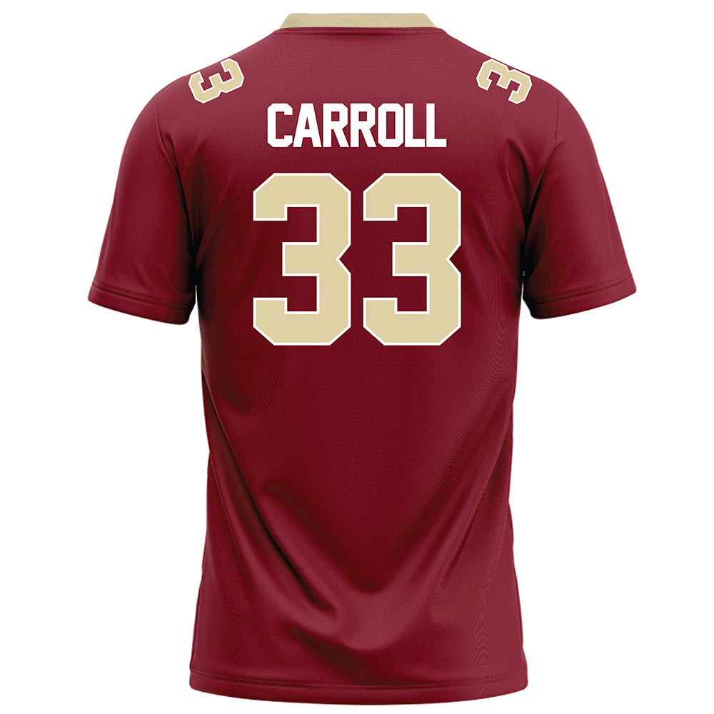 Elon - NCAA Football : Brodie Carroll - Maroon Football Jersey-1