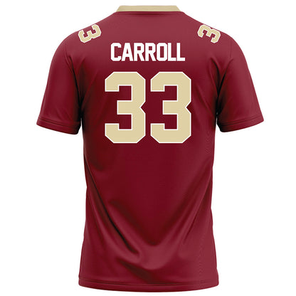 Elon - NCAA Football : Brodie Carroll - Maroon Football Jersey-1