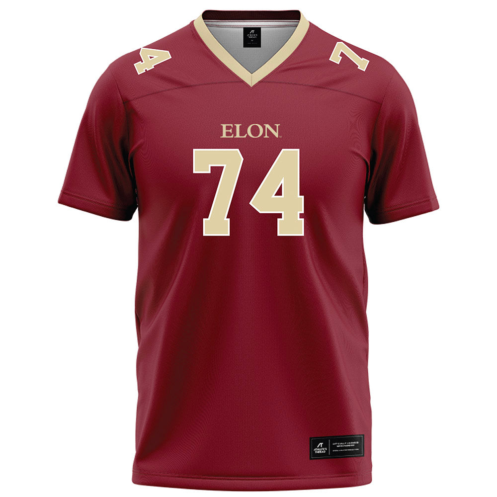 Elon - NCAA Football : Webb Robertson - Maroon Football Jersey-0