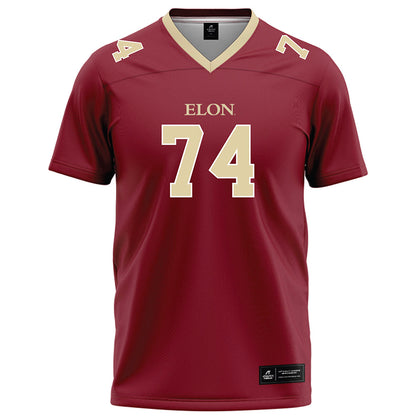 Elon - NCAA Football : Webb Robertson - Maroon Football Jersey-0