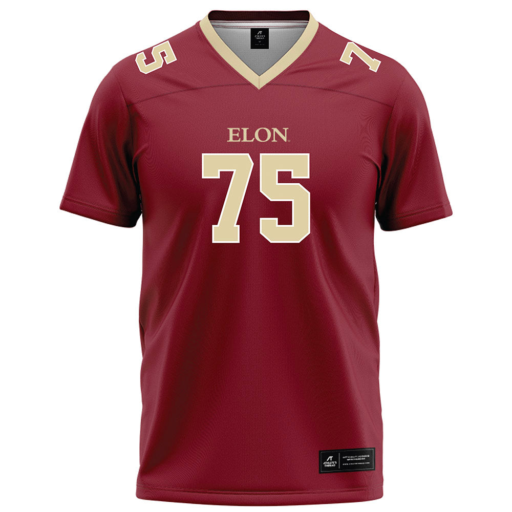 Elon - NCAA Football : Evan Safreed Safreed - Maroon Football Jersey-0