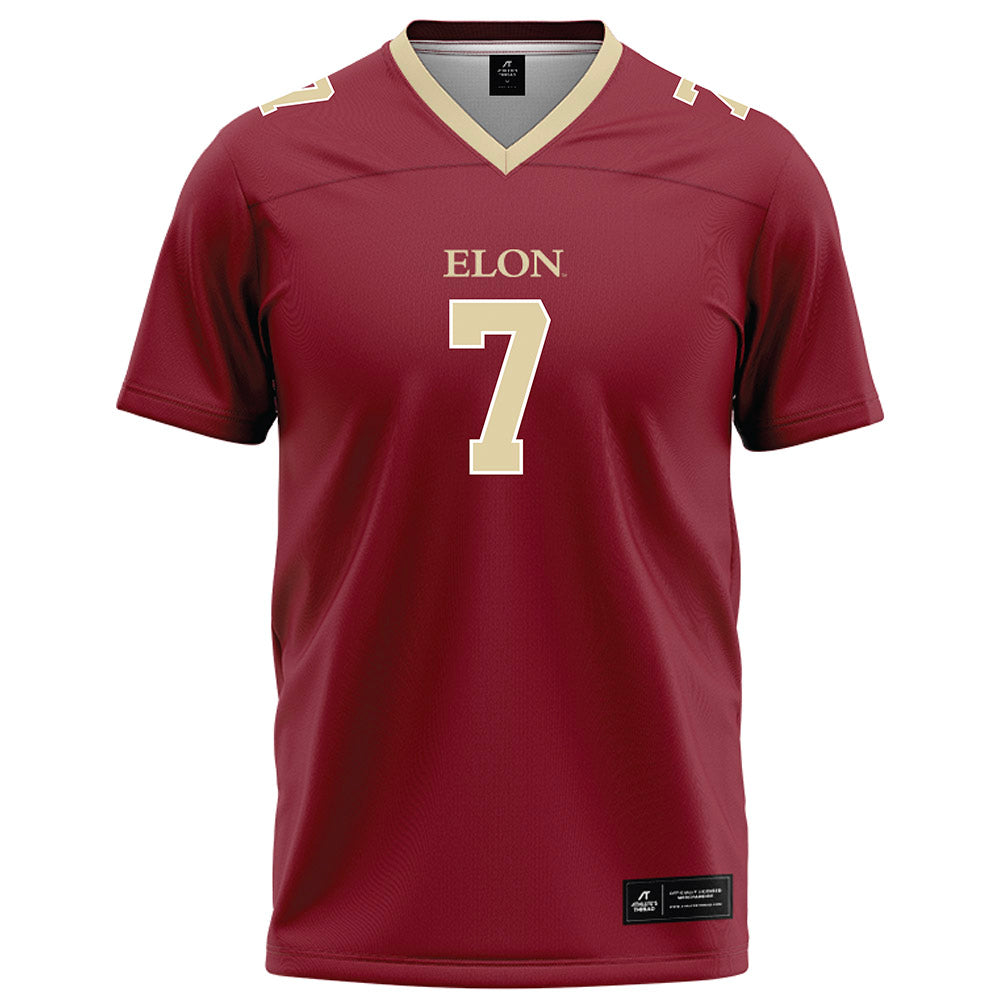 Elon - NCAA Football : Cazeem Moore - Maroon Football Jersey