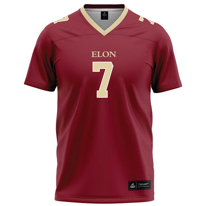 Elon - NCAA Football : Cazeem Moore - Maroon Football Jersey