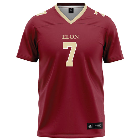 Elon - NCAA Football : Cazeem Moore - Maroon Football Jersey