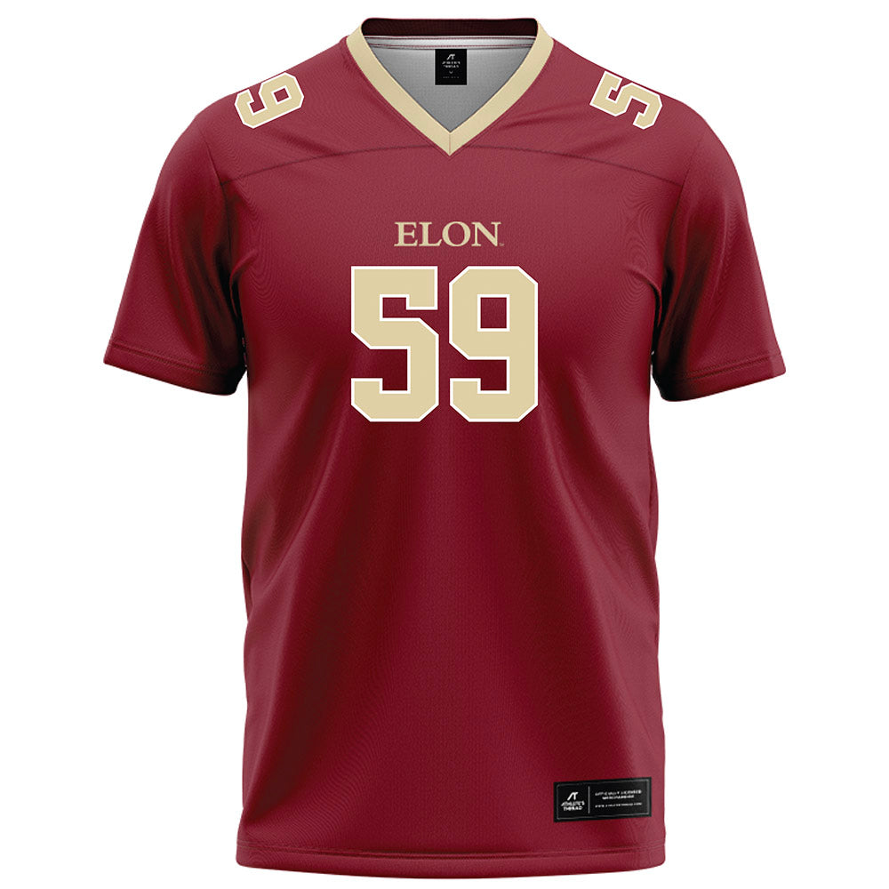 Elon - NCAA Football : Michael Muldrow - Maroon Football Jersey-0