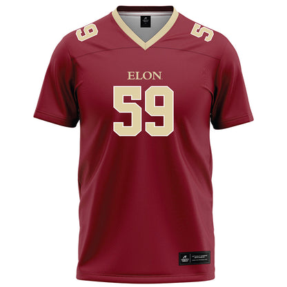 Elon - NCAA Football : Michael Muldrow - Maroon Football Jersey-0