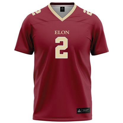 Elon - NCAA Football : Senquavious Alsobrooks - Maroon Football Jersey-0