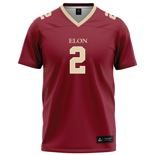 Elon - NCAA Football : Senquavious Alsobrooks - Maroon Football Jersey-0