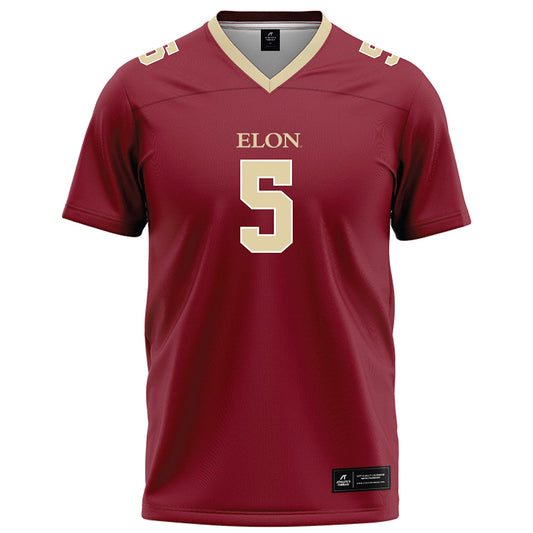 Elon - NCAA Football : Ishmel Atkins - Maroon Football Jersey-0