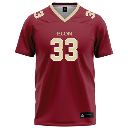 Elon - NCAA Football : Brodie Carroll - Maroon Football Jersey-0