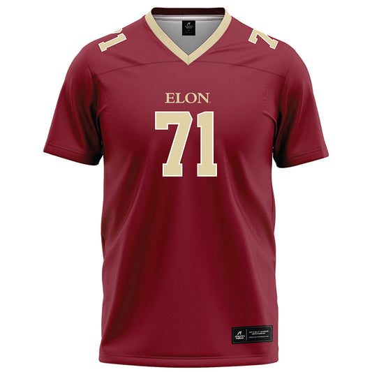 Elon - NCAA Football : Frank Geosits - Maroon Football Jersey-0